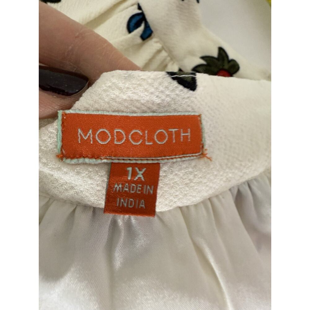 ModCloth White Floral Midi Skirt - Picture 8 of 8